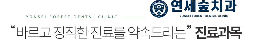 연세숲치과 진료과목