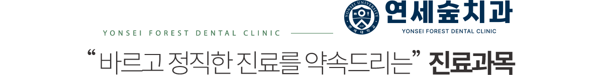 연세숲치과 진료과목